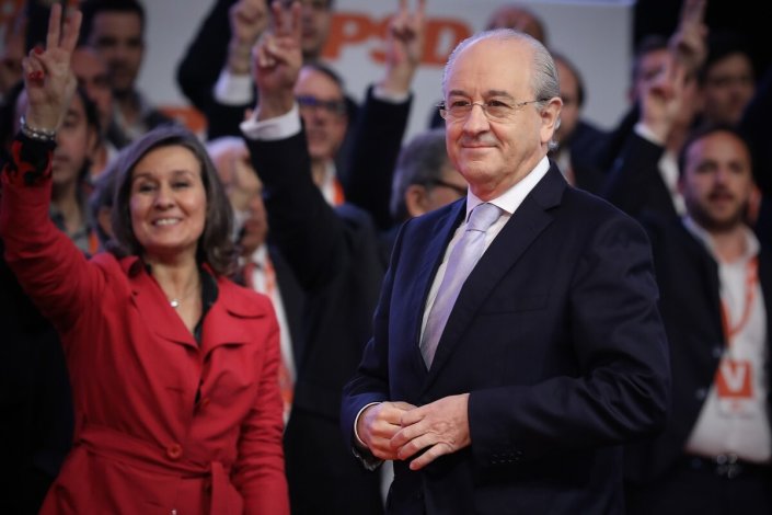 O presidente do PSD, Rui Rio, durante o último dia do 38.º Congresso do partido, celebrado em Viana do Castelo