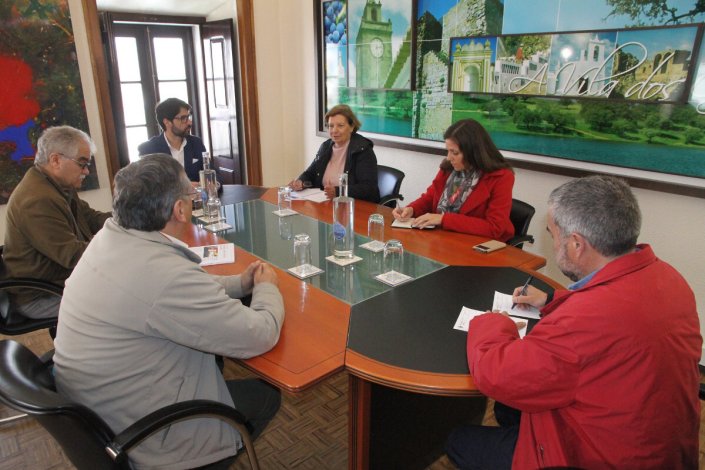 A presidente do CPPC, Ilda Figueiredo, numa reunião na Câmara Municipal da Vidigueira, que integra o Movimento dos Municípios pela Paz