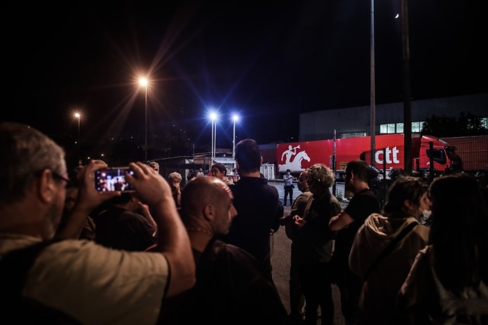Piquete de greve dos CTT, Cabo Ruivo, Lisboa, 29 de Maio de 2020