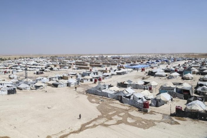 Campo de refugiados de al-Hol, na província de Hasaka