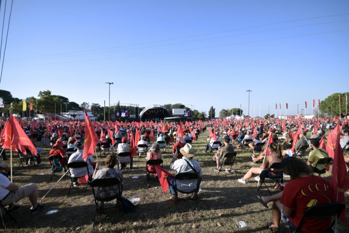 Comício de encerramento da 44.ª Festa do Avante, Seixal, 6 de Setembro de 2020. 