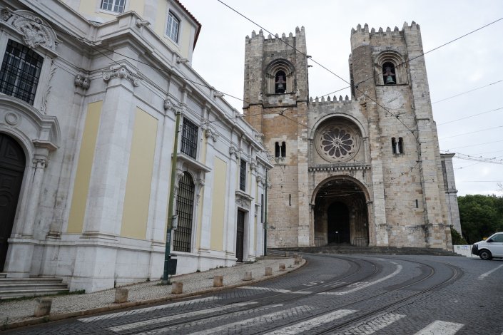 Vista da Sé de Lisboa (foto de arquivo, 2020)