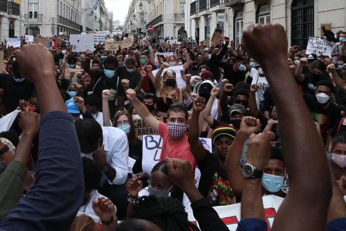 Manifestação antifascista e antirracista em Lisboa, a 6 de junho de 2020 (foto de arquivo)