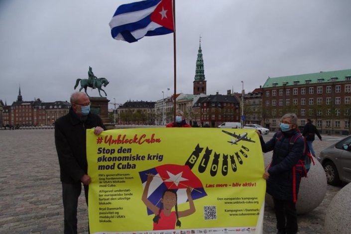 Acção solidária com Cuba em Copenhaga 