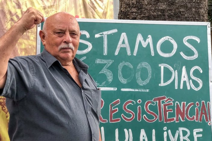 O metalúrgico aposentado José Ferreira da Silva (Frei Chico) participou activamente na campanha pela libertação de Lula da Silva, seu irmão