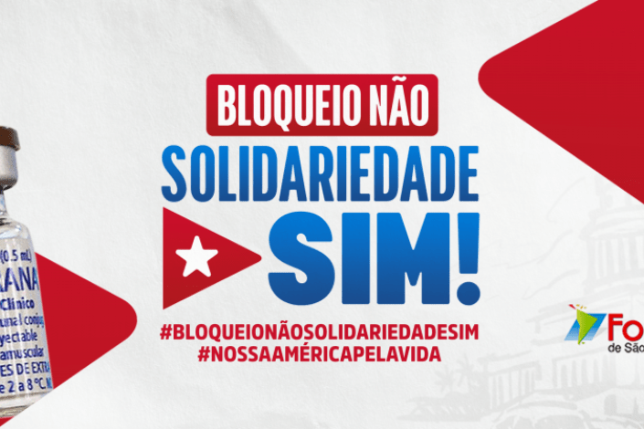 O Foro de São Paulo sublinha que o bloqueio a Cuba pelos é EUA «também é um crime contra a humanidade»