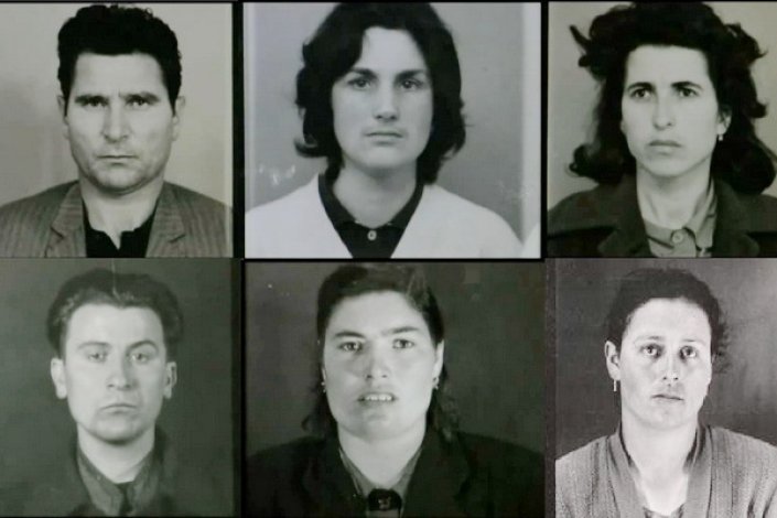 Imagem do documentário 48, da realizadora Susana de Sousa Dias, onde estão representadas fotografias de presos políticos portugueses 