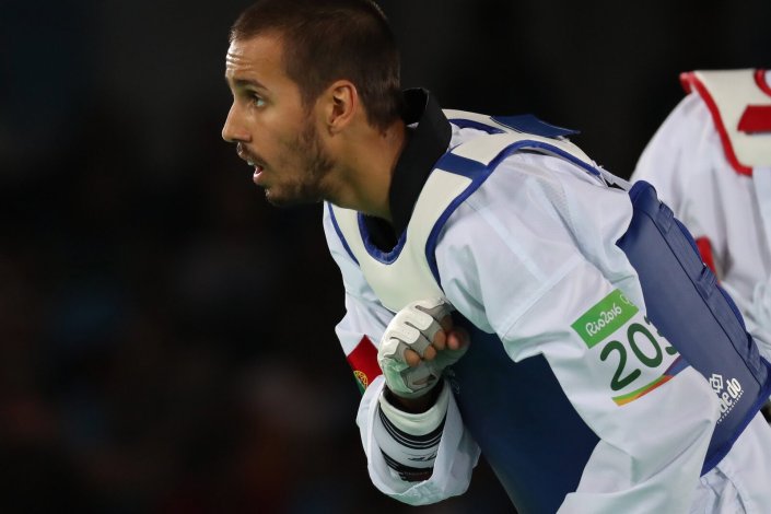 O português foi eliminado ontem nos quartos-de-final da prova de Taekwondo, categoria -58 kg
