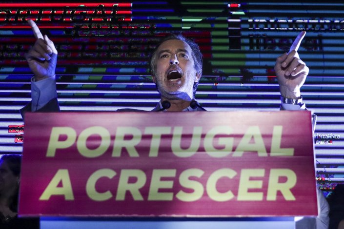 O líder da IL na noite eleitoral  