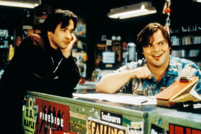 John Cusack e Jack Black em<em> Alta Fidelidade</em> (1995), de Stephen Frears