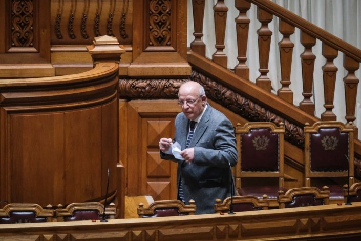O ministro de Estado e dos Negócios Estrangeiros, Augusto Santos Silva, participa na reunião da Comissão Permanente da Assembleia da República para discutir a situação na Ucrânia, em cujo território a Rússia desencadeou hoje uma ofensiva militar. Lisboa, 24 de Fevereiro de 2022