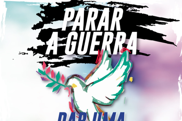 Pormenor do cartaz a convocar para a concentração <em>Parar a guerra, dar uma oportunidade à Paz!</em>, dinamizada pelo CPPC. 