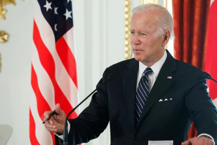 O presidente norte-americano, Joe Biden, durante uma conferência de imprensa em Tóquio, a 23 de Maio de 2022