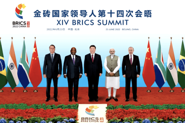 Chefes de Estado que participaram na XIV Cimeira do BRICS, esta quinta-feira, tiraram uma foto de grupo virtual