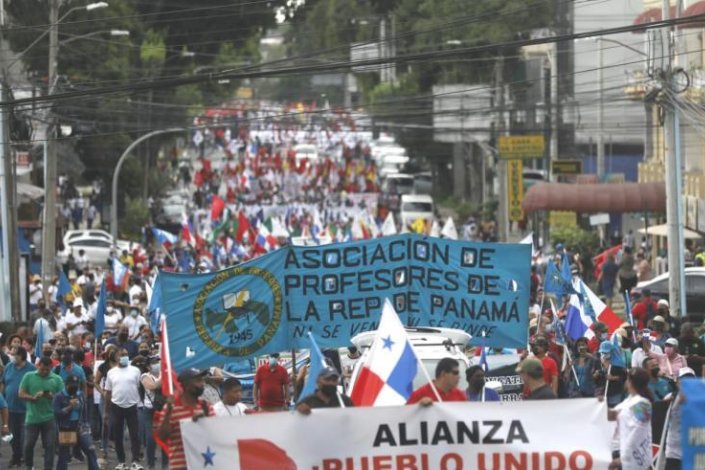Mobilização na Cidade do Panamá 