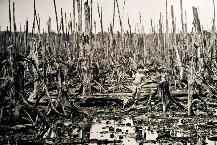 Fotografia exposta no Museu das Memórias da Guerra, na Cidade de Ho Chi Minh, que mostra os efeitos devastadores (imediatos) do Agente Laranja no Vietname / Cortesia de Garth e Claire Ewert Fisher