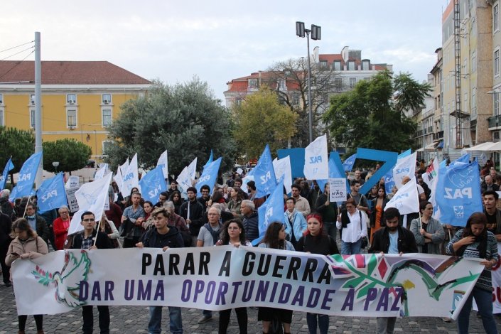 Concentração promovida pelo CPPC em defsa da paz no final de Outubro, em Lisboa 