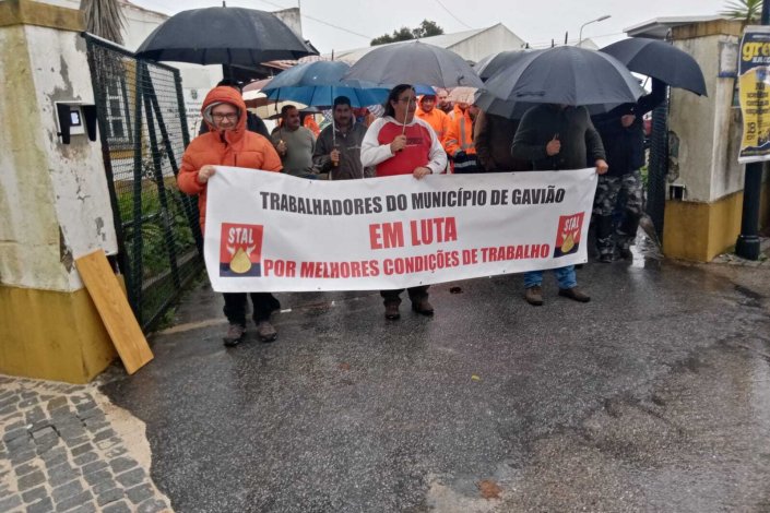 Manifestação dos trabalhadores da Câmara Municipal de Gavião, em Portalegre. 12 de Dezembro de 2022 