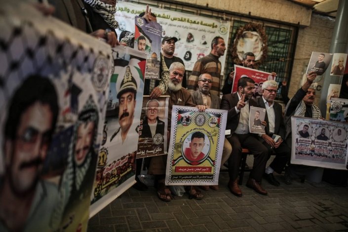 Acção de solidariedade com os presos palestinianos, a 5 de Dezembro de 2022