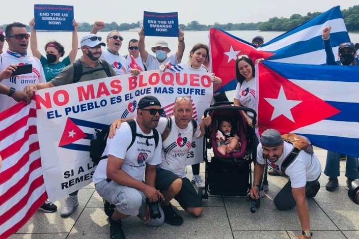Solidariedade com Cuba em Miami