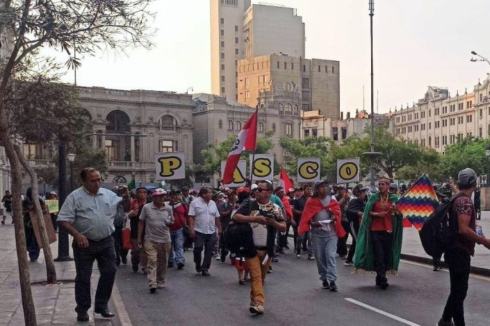 Manifestação em Lima, Peru, a 30 de Janeiro de 2023