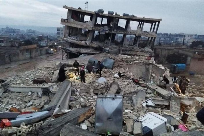 Devastação causada pelo terremoto na Síria