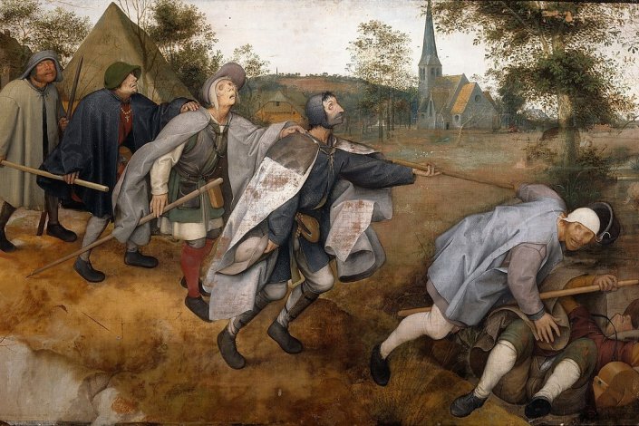 «Parábola dos Cegos», Pieter Brueghel, o Velho, 1568, Museu de Capodimonte, Nápoles, Itália