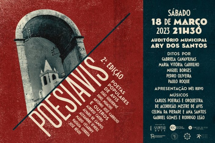 A segunda edição do POESIAVIS vai realizar-se no dia 18 de Março, no Auditório Municipal Ary dos Santos, com início às 21h30. A entrada é gratuita. 