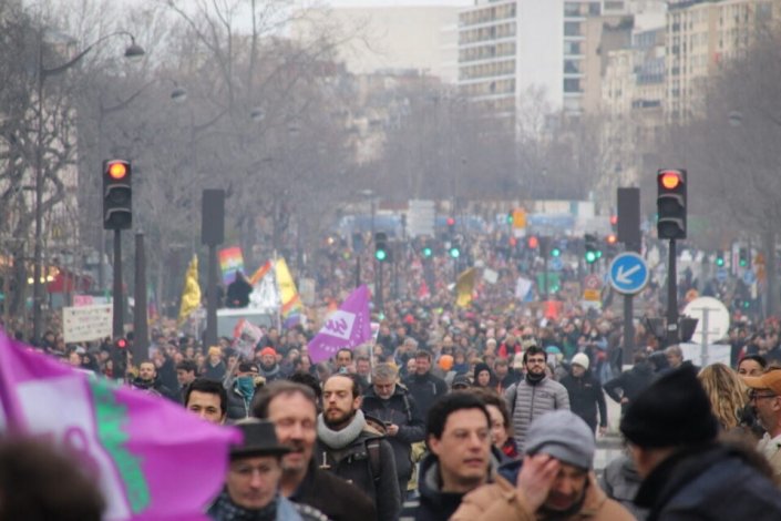 Manifestação em Paris 