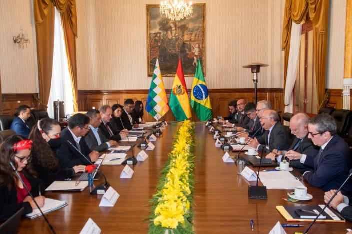 Reunião entre delegações de Bolívia e Brasil em La Paz, a 4 de Maio de 2023 