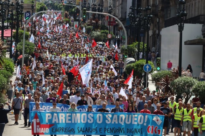 Manifestação do Primeiro de Maio em Vigo, Galiza