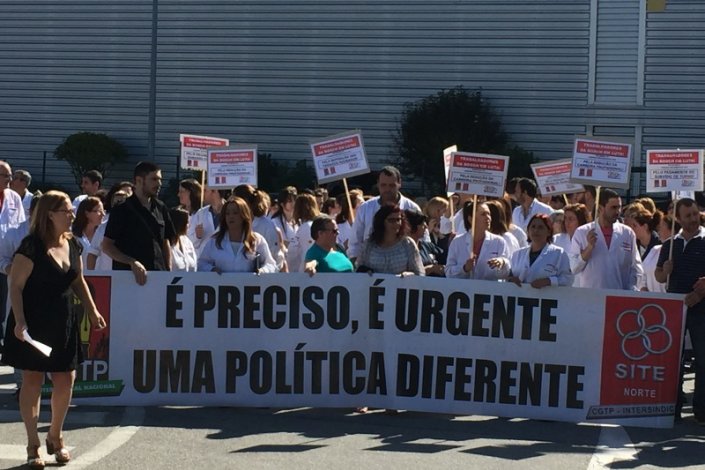 Concentração dos trabalhadores da Bosch, em Braga. 25 de Setembro de 2015
