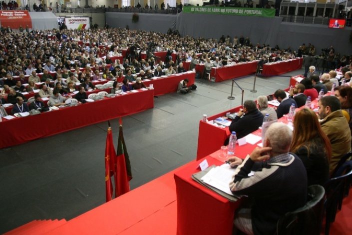 Imagem do XX Congresso do Partido Comunista Português, que começou na sexta-feira, dia 2, e terminou hoje, dia 4