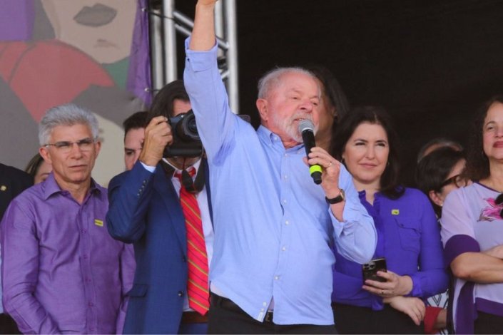 Lula da Silva discursa na Marcha das Margaridas, em Brasília, a 16 de Agosto de 2023