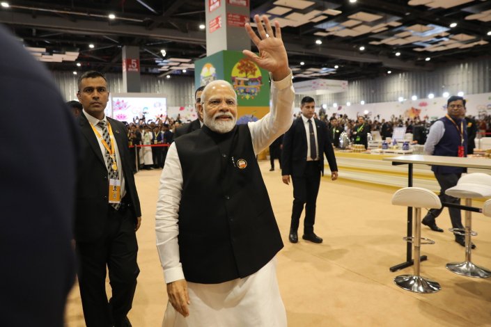 Narendra Modi após o encerramento da cimeira do G20, realizada nos dias 9 e 10 de Setembro, em Nova Deli