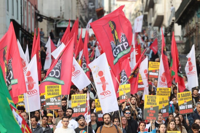 Manifestação Nacional Pelo Aumento dos Salários e Pensões! Contra o aumento do custo de vida, convocada pela CGTP-IN. Lisboa, 11 de Novembro de 2023