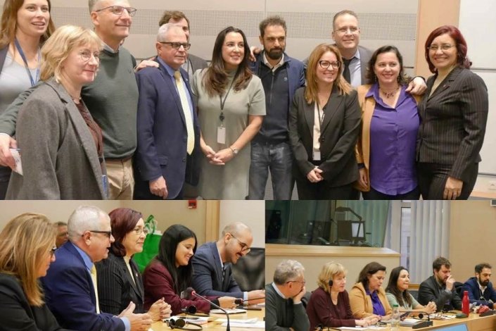 Homero Acosta com vários deputados ao Parlamento Europeu, a 14 de Novembro de 2023