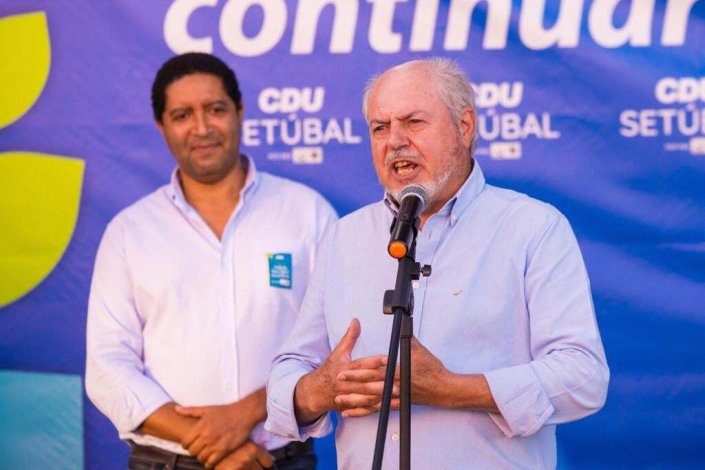 André Martins, presidente da Câmara Municipal de Setúbal, e Nuno Costa, que até 2023 exerceu o cargo de presidente da Junta de Freguesia de São Sebastião, pela CDU