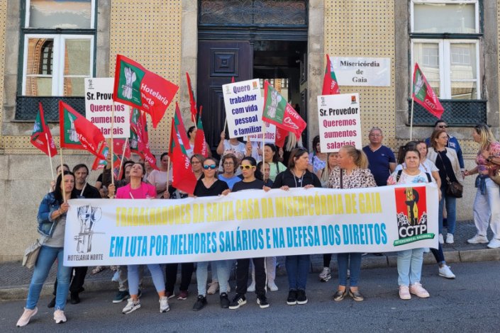 Greve dos trabalhadores da Santa Casa da Misericórdia de Gaia