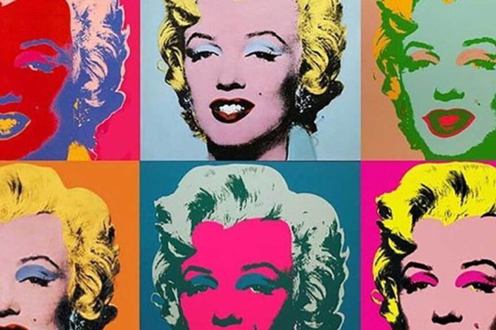 «Díptico Marilyn», serigrafia de Andy Warhol, 1962 A arte pop é a mais fiel expressão da arte contemporânea, aceitando o mundo como ele é, tendo percebido que as artes visuais tradicionais não existem a não ser como forma de ganhar dinheiro, de que Warhol é figura paradigmática e coerente.