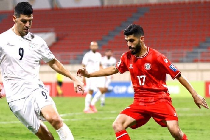 Líbano e Palestina defrontaram-se no apuramento para a Taça Asiática em novembro de 2023 