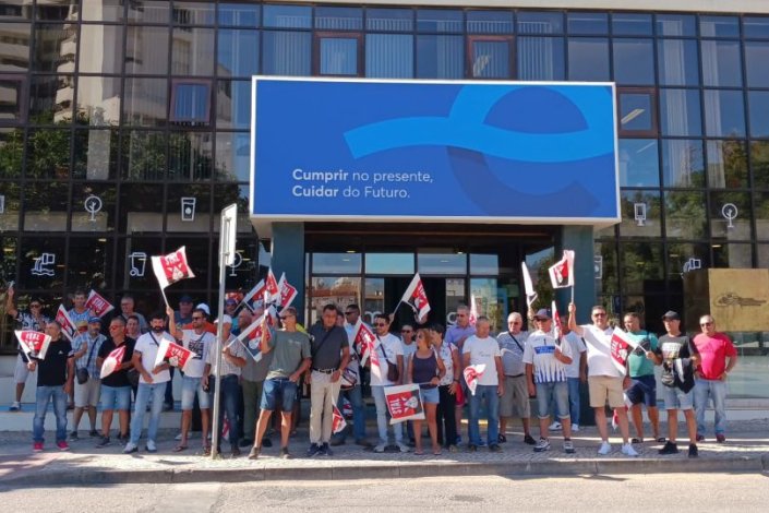 Acção de luta dos trabalhadores da EMARP. Foto de arquivo