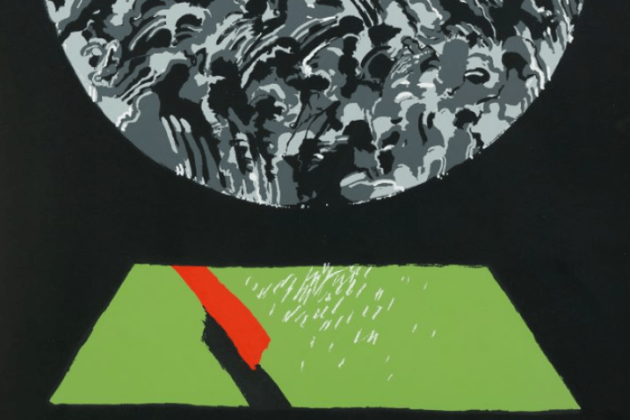 Parte da gravura de Rogério Ribeiro, usada no cartaz da exposição