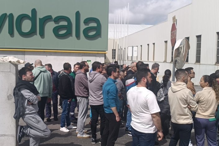 Greve dos trabalhadores do Grupo Vidrala