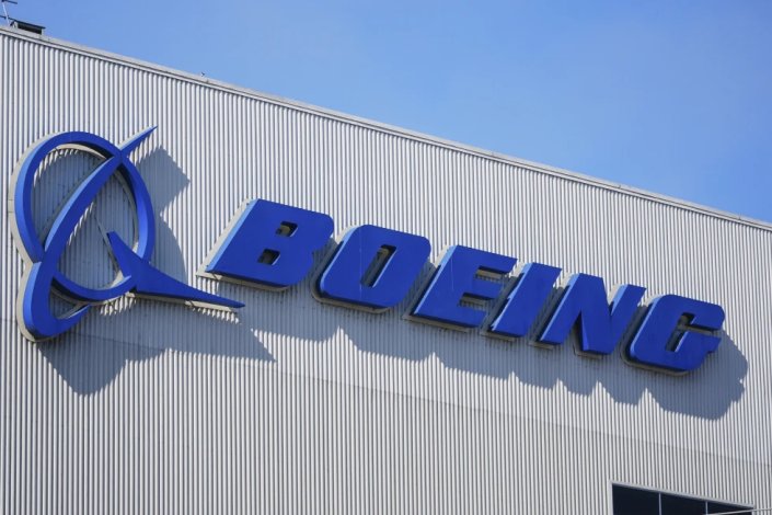 Logótipo da Boeing numa fábrica da companhia. Renton, estado de Washington (costa Leste dos EUA), a 24 de Setembro de 2024