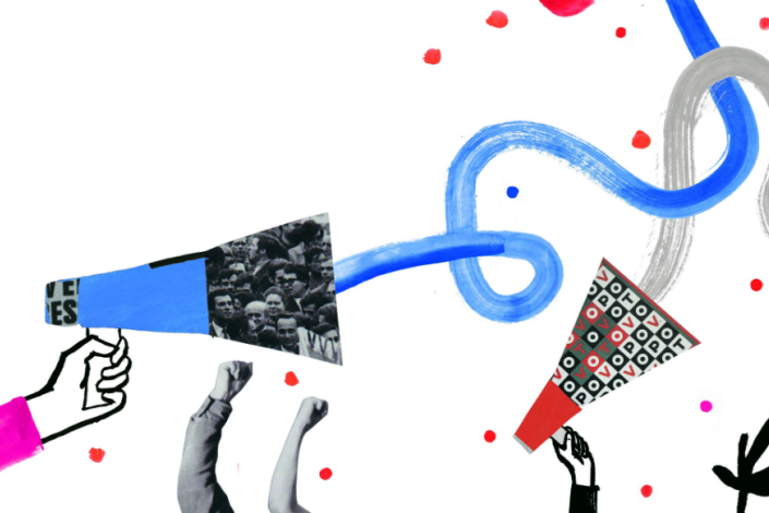 Imagem do Livro «E se fôssemos a votos?», Luísa Ducla Soares (textos) e Rachel Caiano (ilustração), Editado em 2023. Festa da Ilustração «É Preciso Fazer um Desenho?» em Setúbal, até dezembro