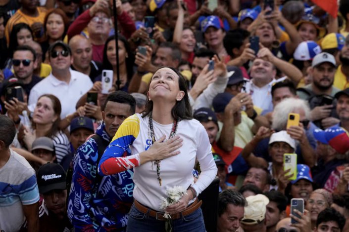 Maria Corina Machado, política venezuelana de extrema-direita, ganhou o Prémio Nobel da Paz em 2025 