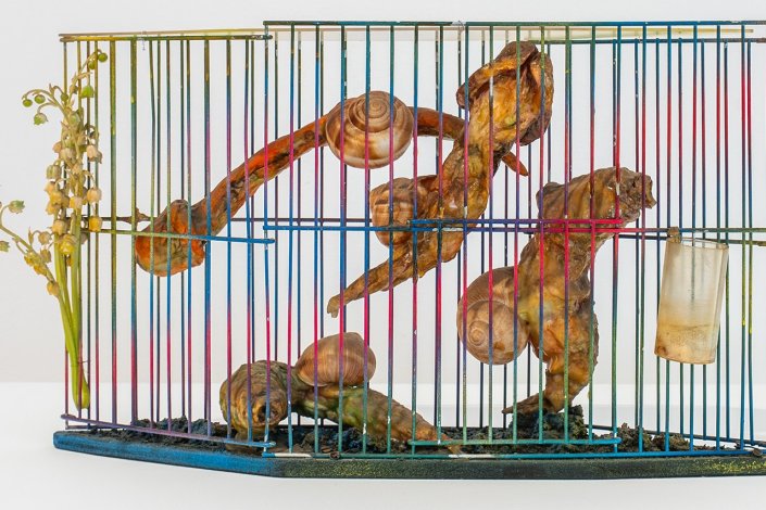 Imagem da obra: Tetsumi Kudo, «Sem título», 1974. Exposição coletiva «Espinosa regressa à Vidigueira» no Centro de Arte Quetzal na Vidigueira, até 30 de março de 2026