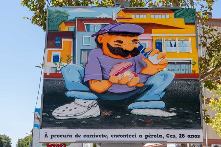 «À Procura de Canivete, Encontrei a Pérola», obra artística de Ces, vencedor do Drive In Arte 2025.