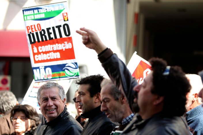 A defesa da contratação colectiva é uma das reivindicações expressas nas acções de protesto dos trabalhadores